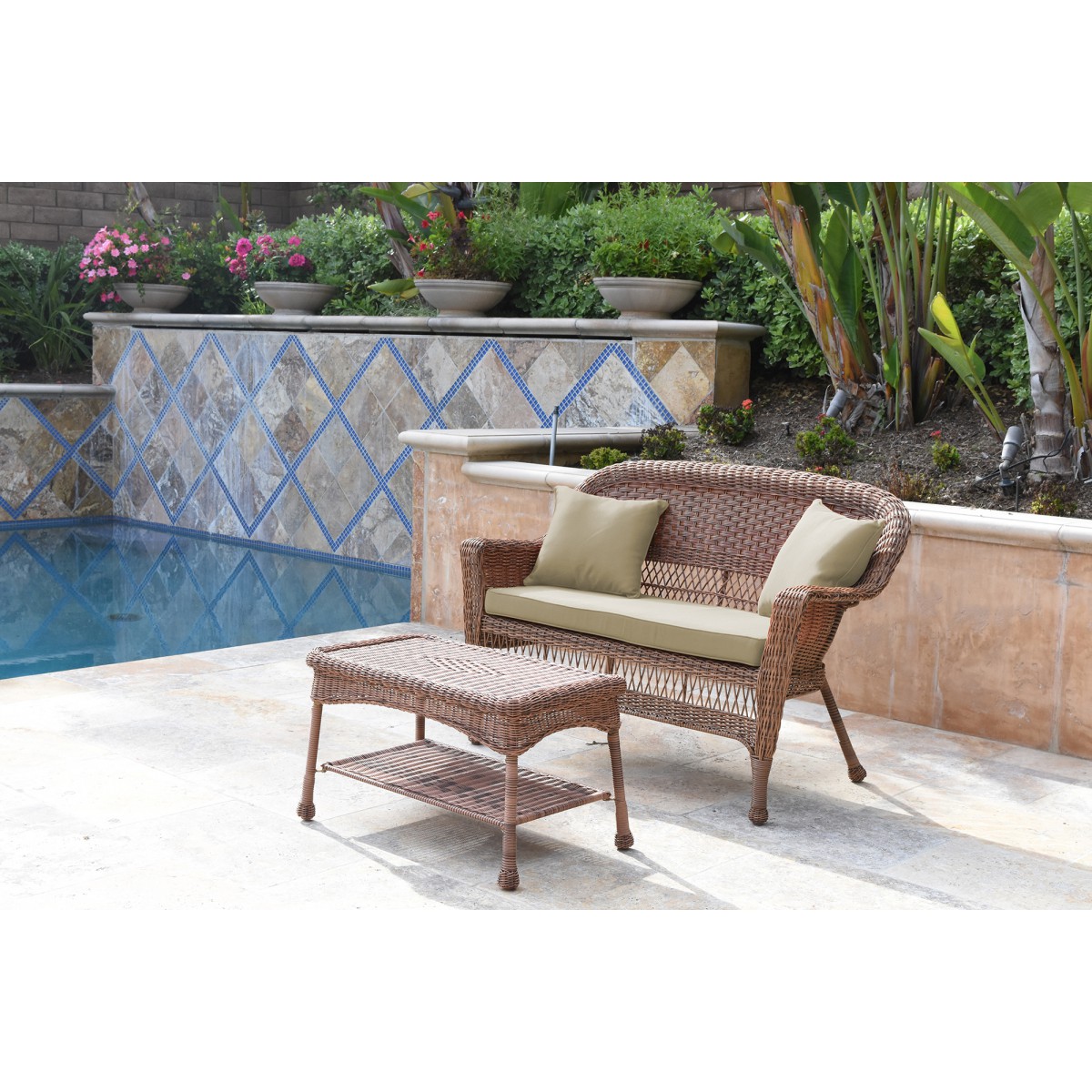 Hampton bay sales wicker set