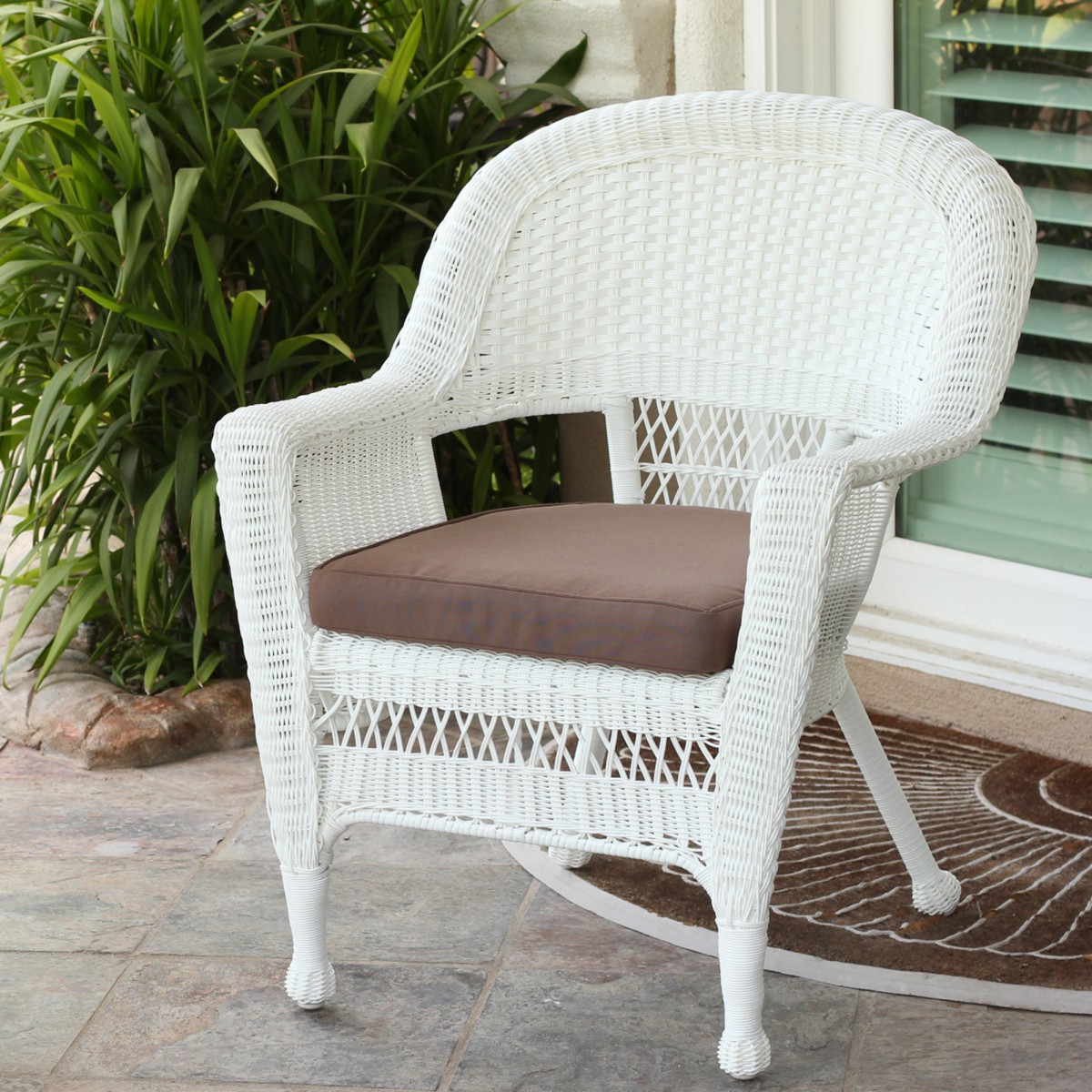 White plastic cheap wicker chairs