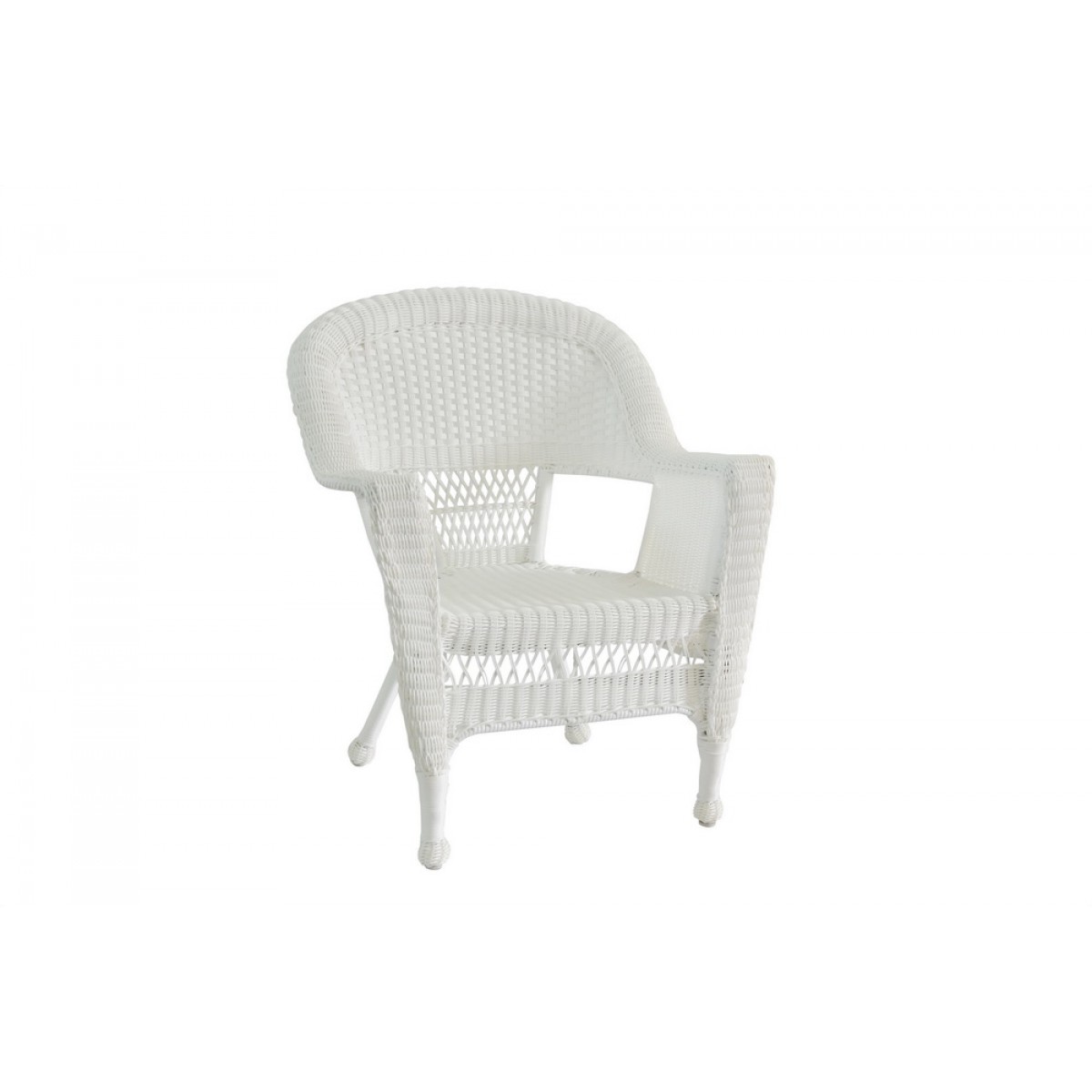 White Wicker Single Chair