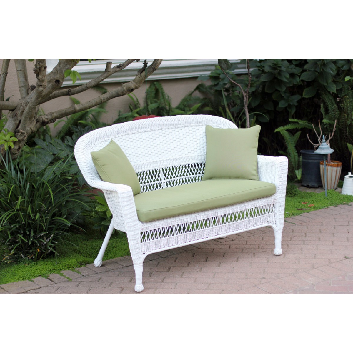 Jeco best sale wicker loveseat