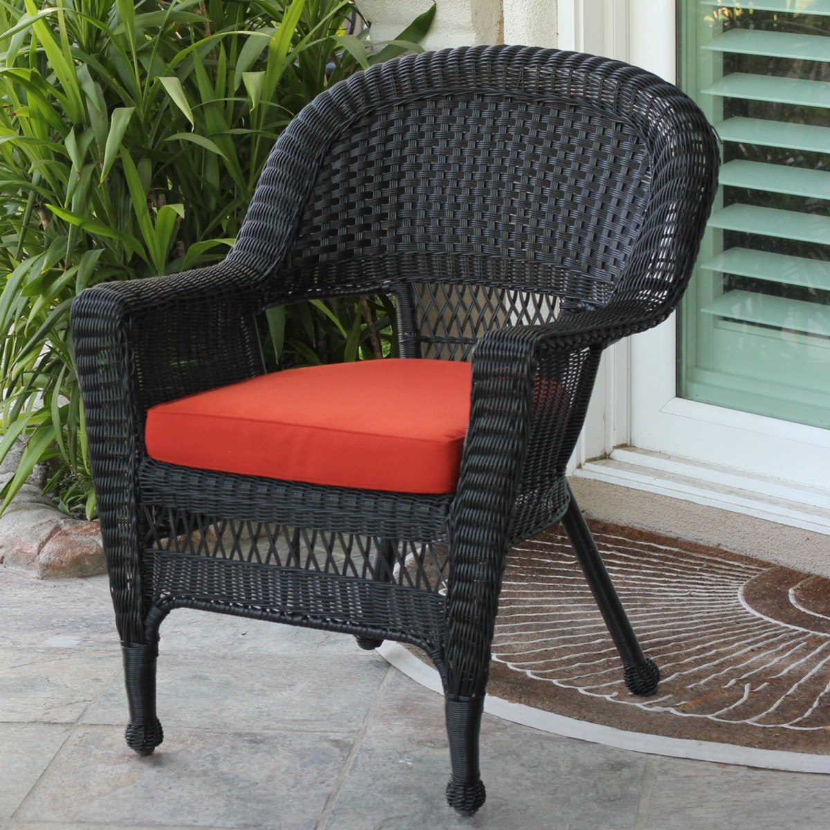 Black hotsell wicker rocker