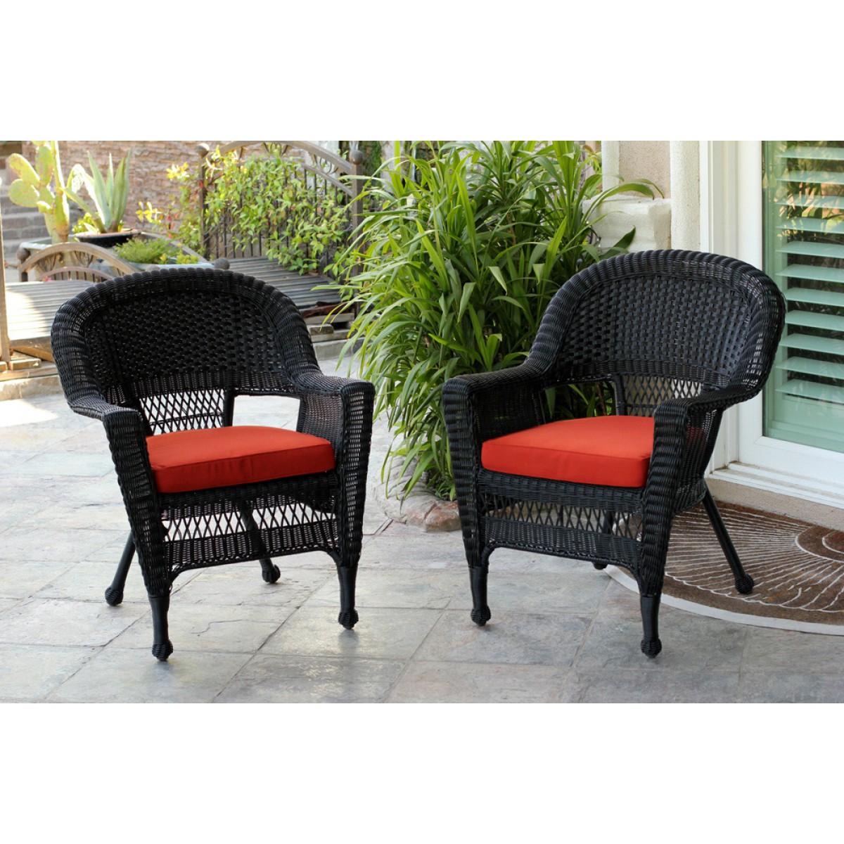 Black online wicker rocker