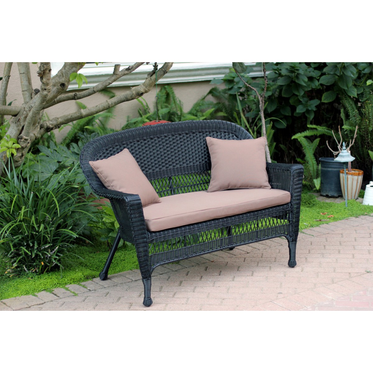 Plastic wicker loveseat shop