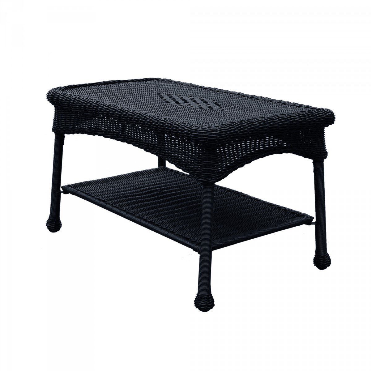 Black Wicker Coffee Table