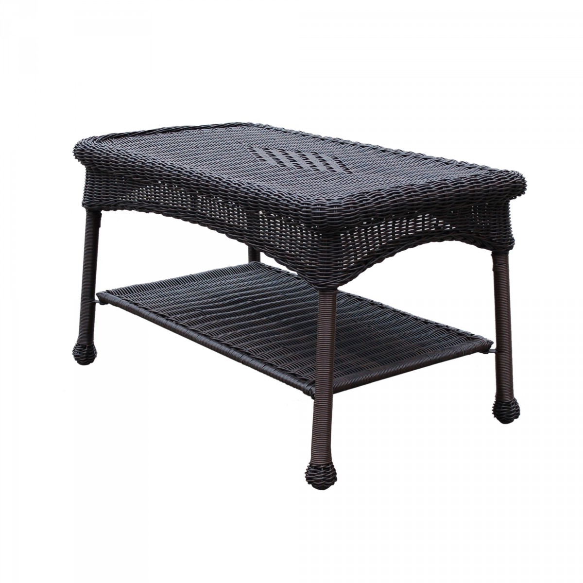 Espresso Wicker Coffee Table