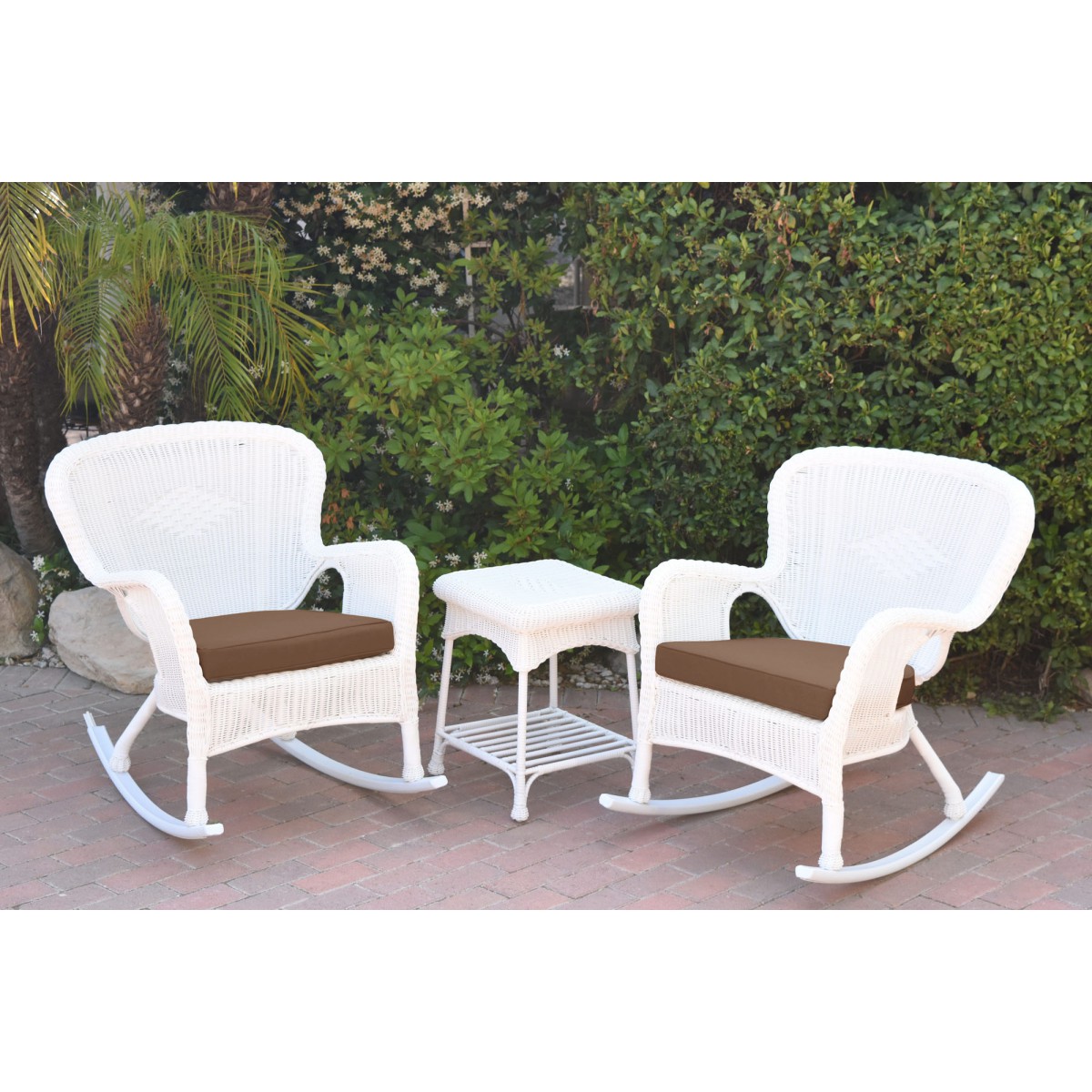 White wicker sales rocking chairs