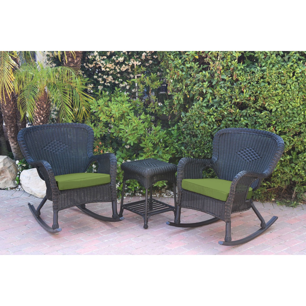 Black wicker best sale rocking chairs