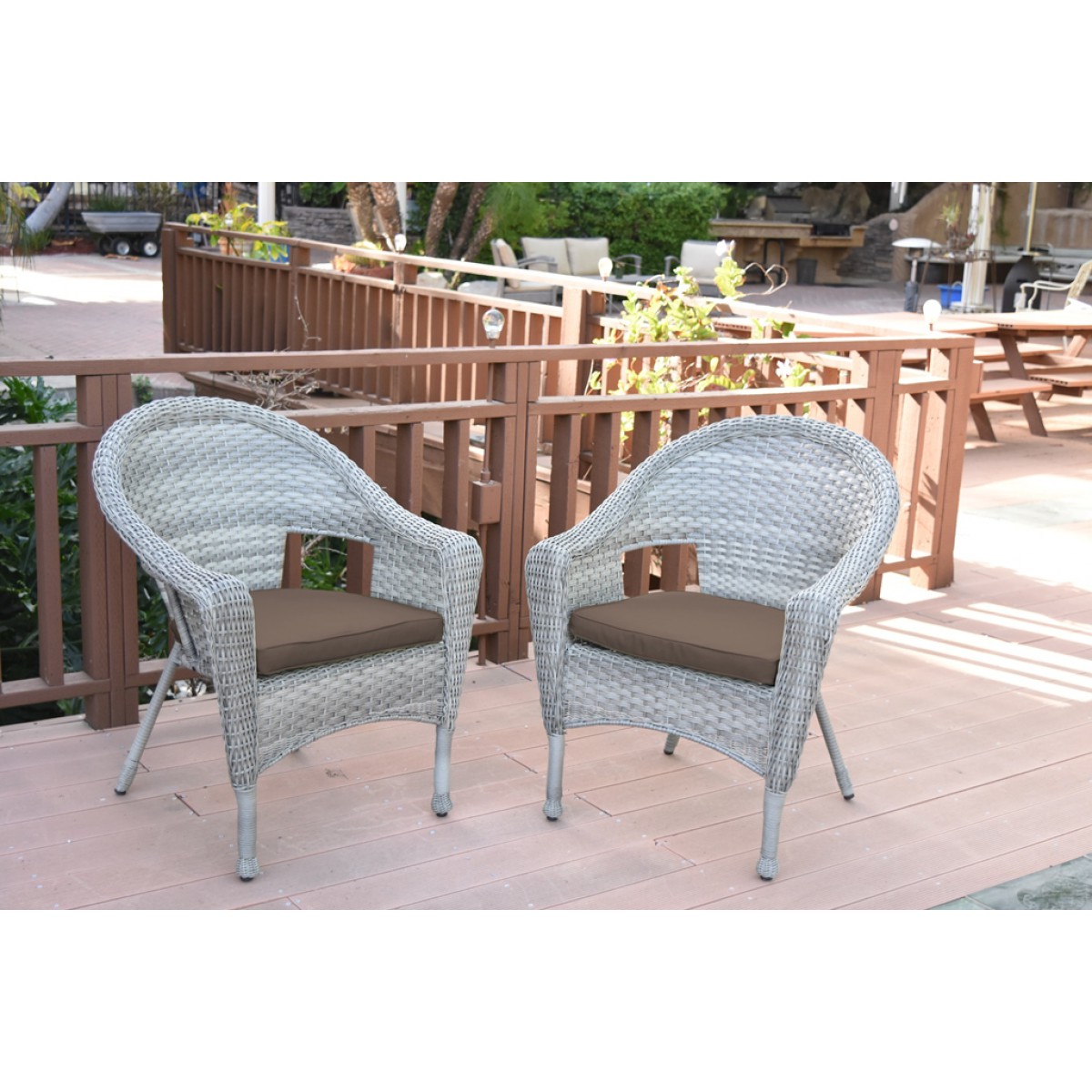 Brown plastic outlet wicker chairs