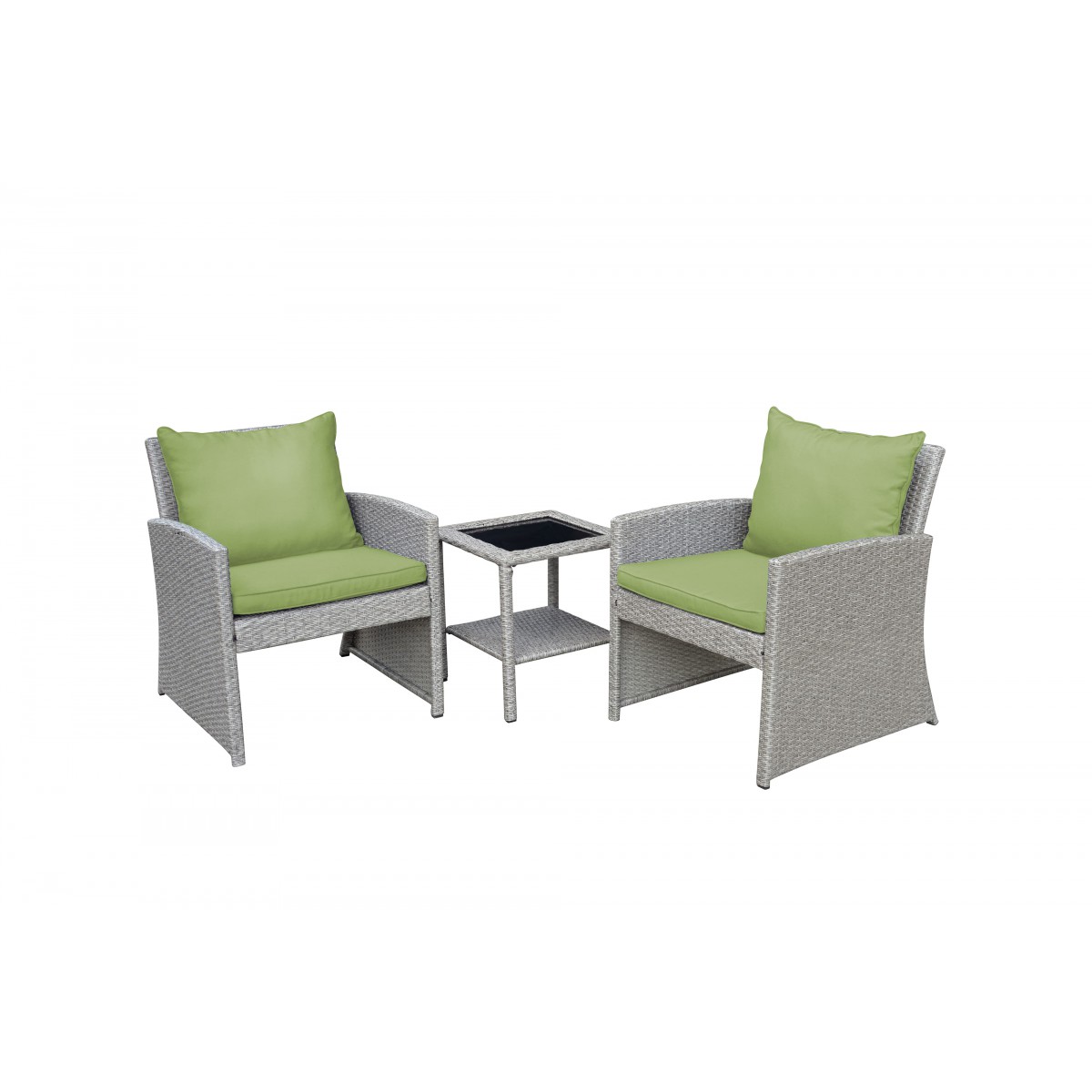 Mirabelle 3 Pieces Bistro Set with 2 Inch Sage Green Cushion (1200 x 1200 Pixel)