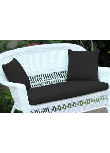 Black Loveseat Cushion with Pillows