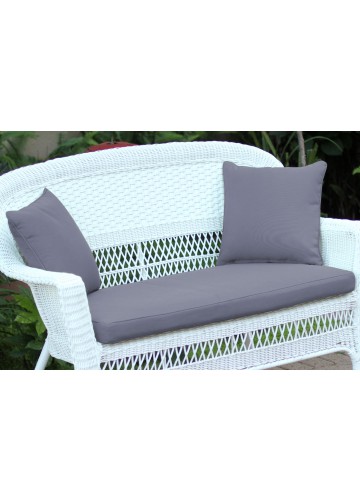Steel Blue Loveseat Cushion with Pillows
