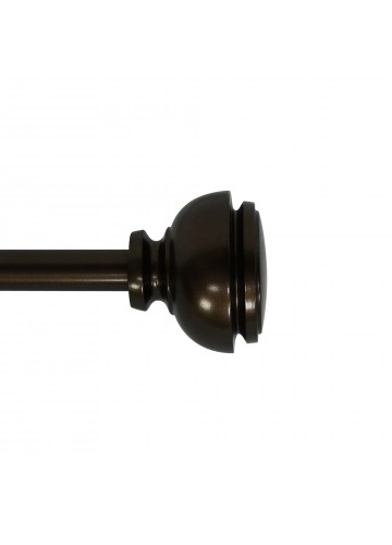 Lily Adjustable Single Curtain Rod 48" to 84"-Bronze