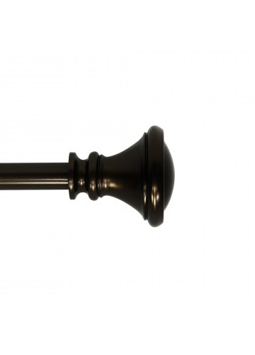 Scarlette Adjustable Single Curtain Rod 84" to 120"-Bronze