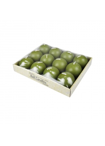 2 Inch Sage Green Ball Candles (12pc/Box)
