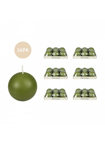 3 Inch Sage Green Ball Candles (36pcs/Case) Bulk