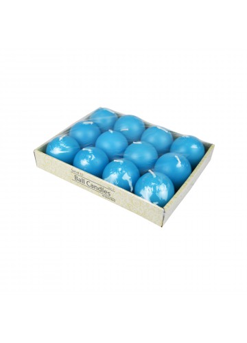 2 Inch Turquoise Ball Candles (12pc/Box)