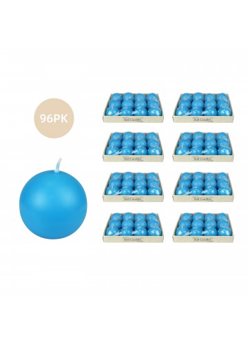 2 Inch Turquoise Ball Candles (96pcs/Case) Bulk