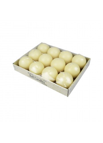 2 Inch Ivory Ball Candles (12pc/Box)