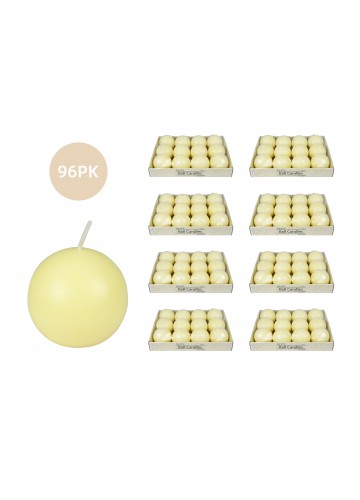 2 Inch Ivory Ball Candles (96pc/Case) Bulk