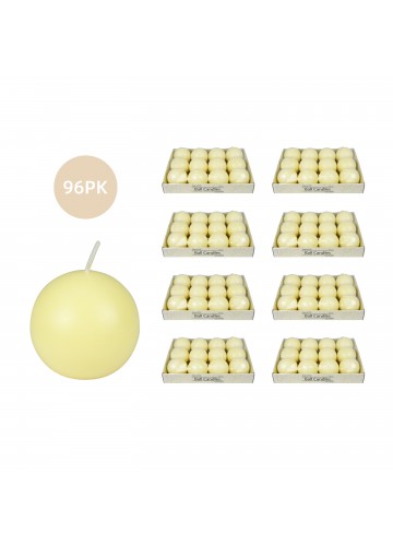 2 Inch Ivory Ball Candles (96pc/Case) Bulk
