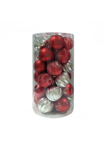 Combo 30Pk Dec Design-2 Red/Silver