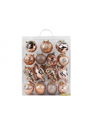 30Pk Christmas Shatterproof Ornaments-Multi