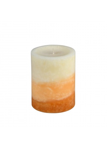 3 x 4 Inch Lyr Ginger Peach Scented Pillar Candle(24pcs/Case)