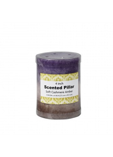 3 x 4 Inch Purple Sand Scented Pillar Candle(24pcs/Case)