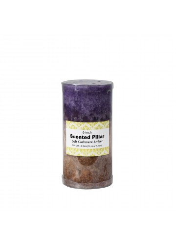 3 x 6 Inch Purple Sand Scented Pillar Candle(12pcs/Case)