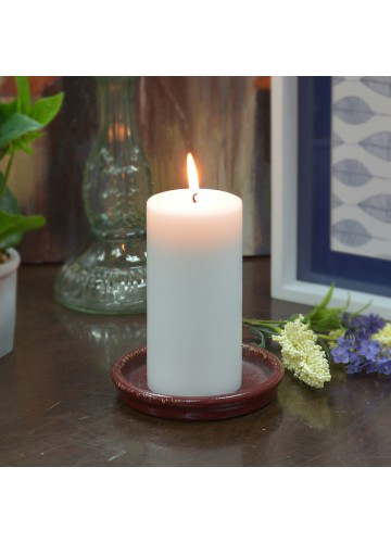 3 x 4 Inch  White Pillar Candle