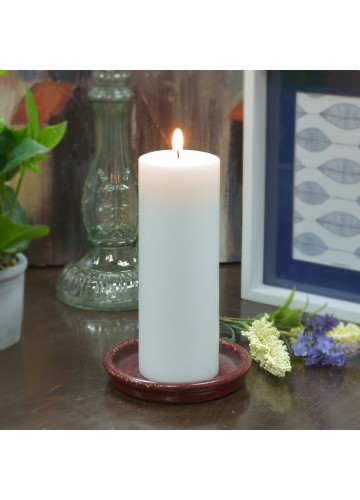 3 x 8 Inch White Pillar Candle
