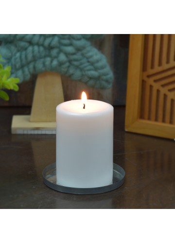 4 x 6  Inch White Pillar Candle