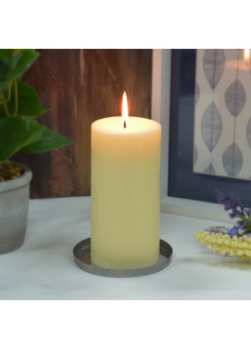 3 x 6 Inch Ivory Pillar Candles - Set of 6