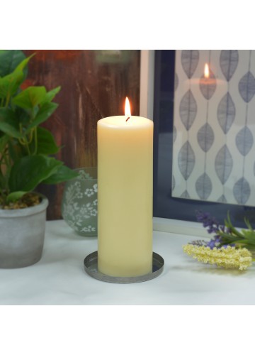 3 x 8 Inch Ivory Pillar Candle