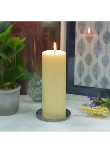 3 x 8 Inch Ivory Pillar Candles - Set of 16