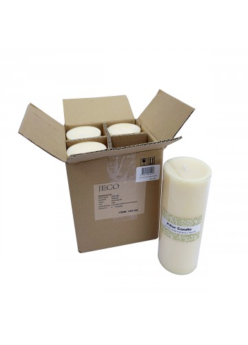 3 x 8 Inch Ivory Pillar Candles - Set of 4