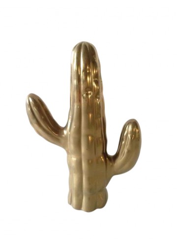 CERAMIC CACTUS GOLD COLOR