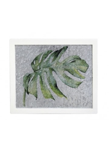 METAL WALL PLAQUE LEAVES DESIGN
