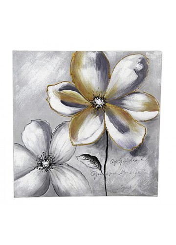 31.5 Inch H white, Grey Canvas