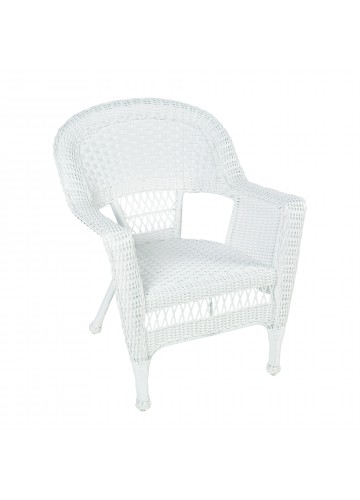 White Wicker Single Chair White Wicker Single Chair