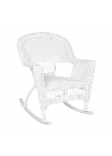 White Rocker Wicker Chair