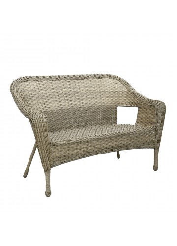 Grey Resin Wicker Clark Loveseat