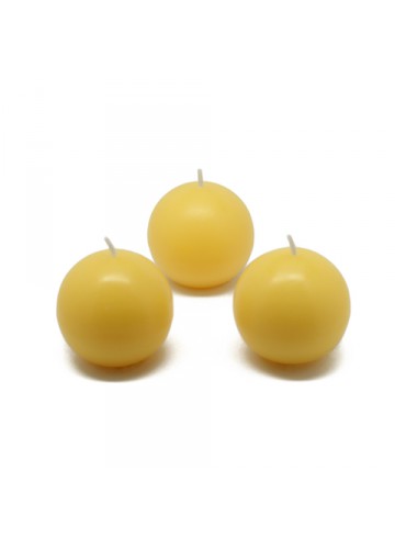 2 Inch Yellow Ball Candles (12pc/Box)