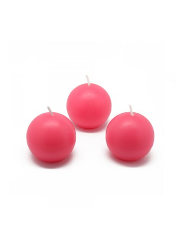 2 Inch Hot Pink Ball Candles (12pc/Box)