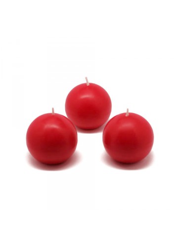 2 Inch Red Ball Candles (12pc/Box)