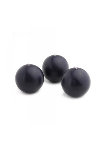 2 Inch Black Ball Candles (12pc/Box)