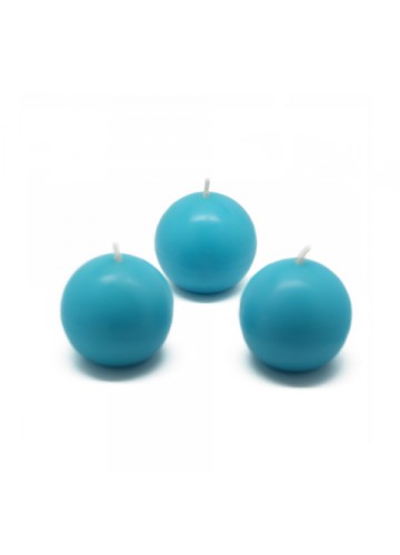 2 Inch Turquoise Ball Candles (12pc/Box)