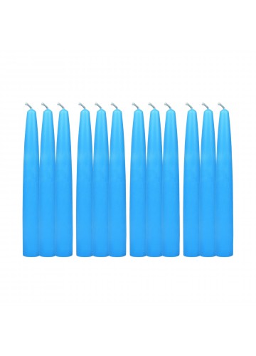 6 Inch Light Blue Taper Candles (144pcs/Case) Bulk