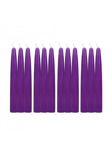 6 Inch Purple Taper Candles (144pcs/Case) Bulk