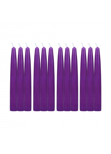 6 Inch Purple Taper Candles (144pcs/Case) Bulk